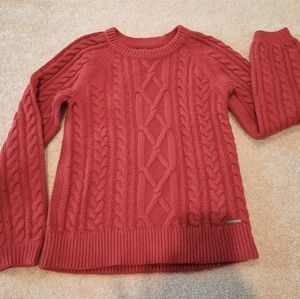 A&F Red Cableknit Sweater